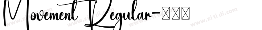 Movement Regular字体转换